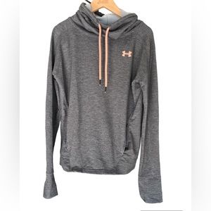 Under Armour Gray Featherweight Fleece Funnel Neck Sweatshirt Women's Size XS